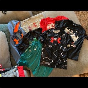 Lot of under armor & nike boys clothes